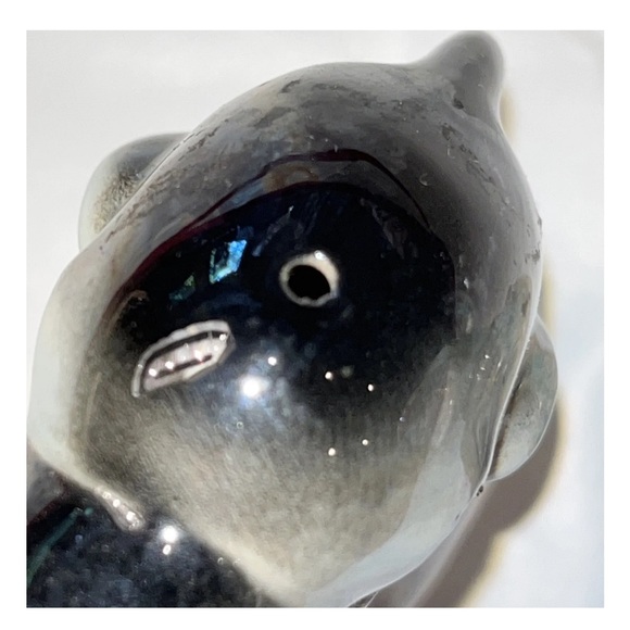 DOLPHIN Salt & Pepper Shakers Anthropomorphic Hand Painted Ceramic Japan Vintage - Picture 6 of 7